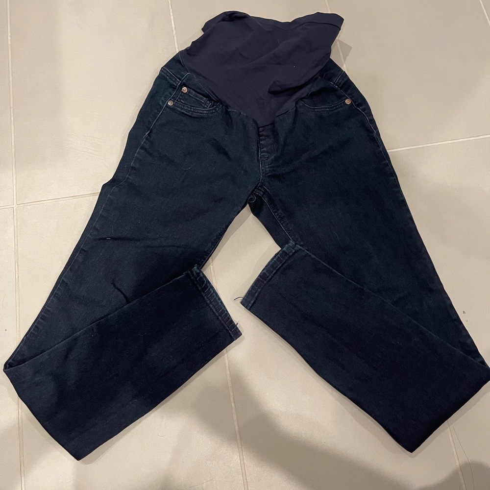 Indigo Blue skinny maternity jeans. Size LM (long medium)